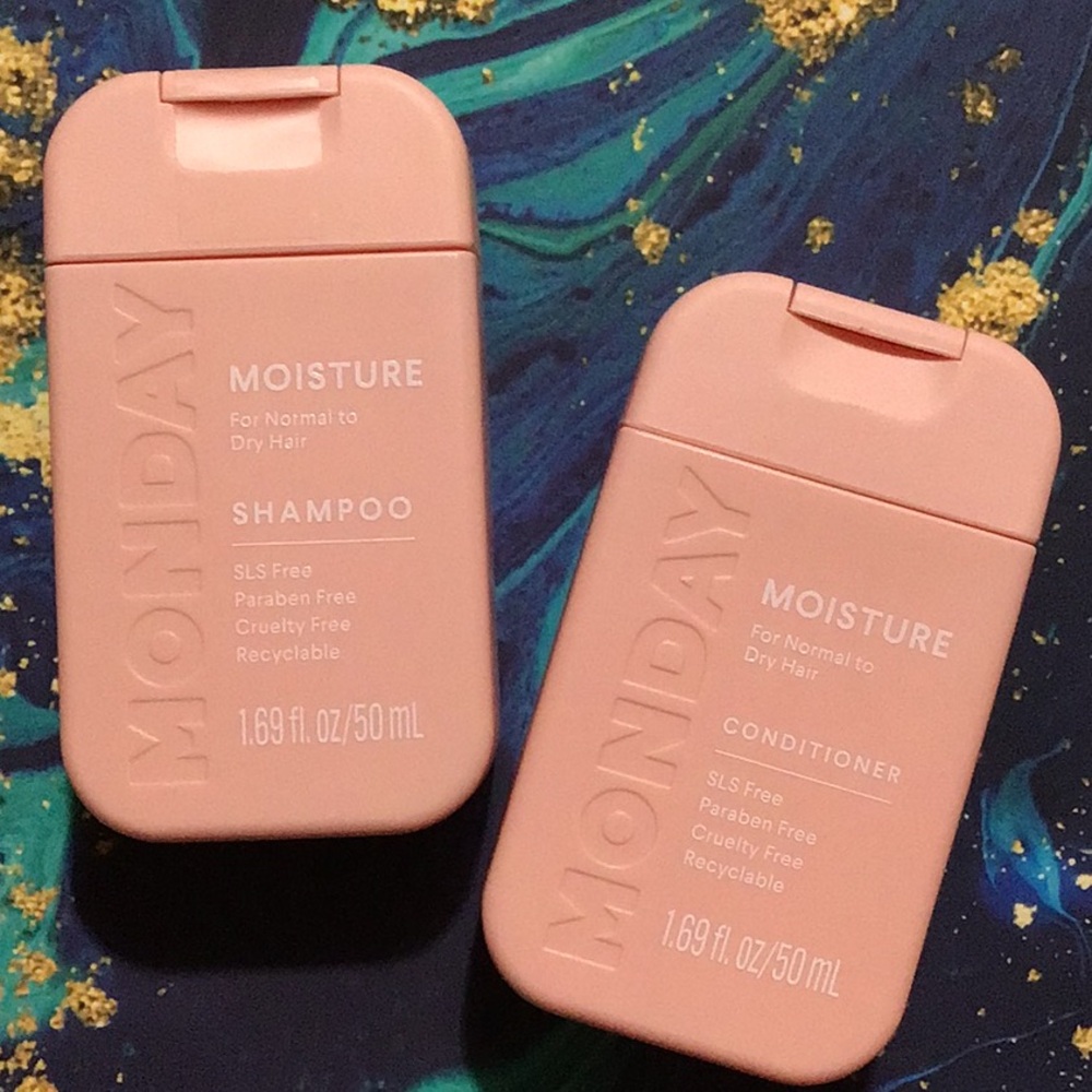 MONDAY MOISTURE Shampoo & Conditioner Travel Set NEW